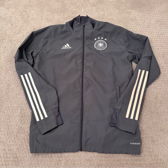 adidas Other - Adidas Aeroready Germany National Team Full-Zip Jacket, Gray and White, Small